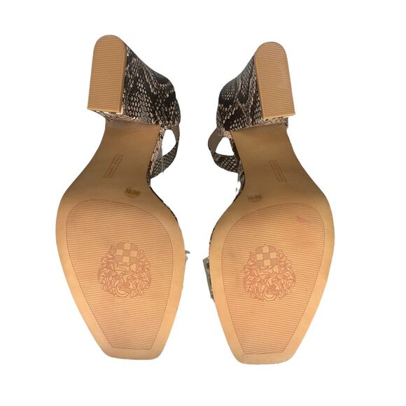 Vince Camuto Heels Faux Snakeskin Size 8M open toes NWT - Picture 8 of 10
